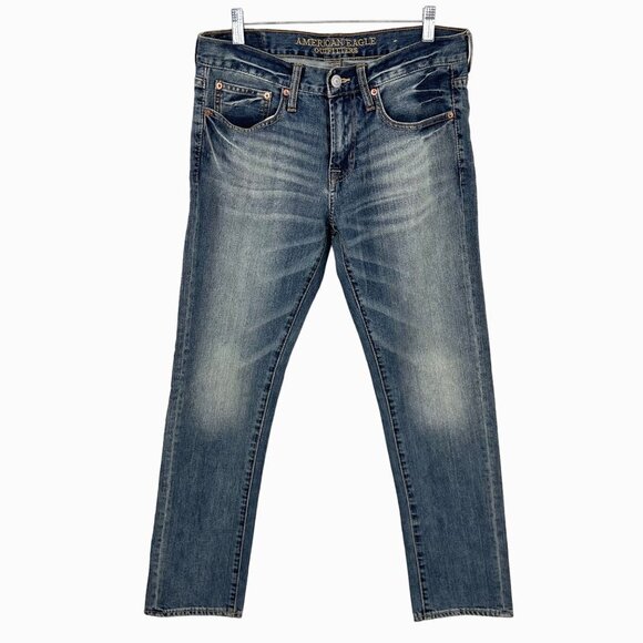 AMERICAN EAGLE OUTFITTERS MEN'S SKINNY DENIM JEANS - 31/30 - Picture 3 of 7